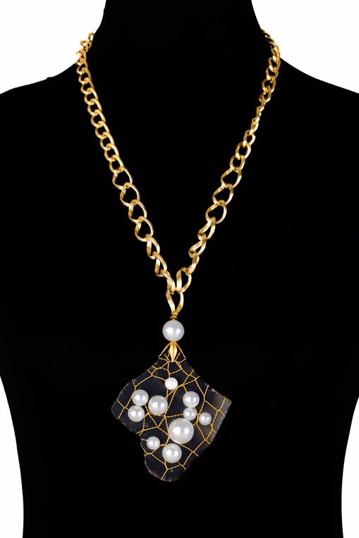 Pearly Web Necklace (RJN214)-642