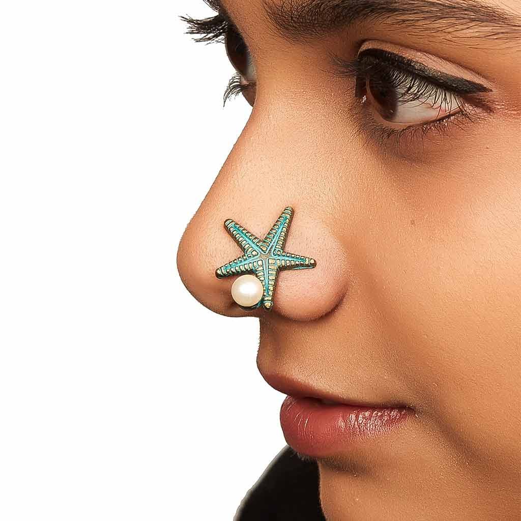 nose ring indian indian nose jewelry dangle nose cuff gold nose stud nose  stud indian stud indian nose ring nose ring dangle large nose stud |  Accesorios