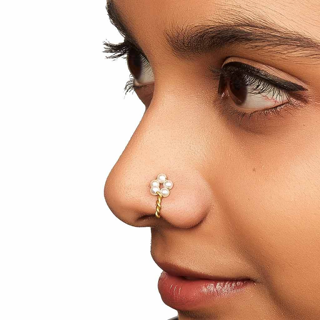 Pearl Nose cuff | Decretive nose ring jewelry – sultan.elixir